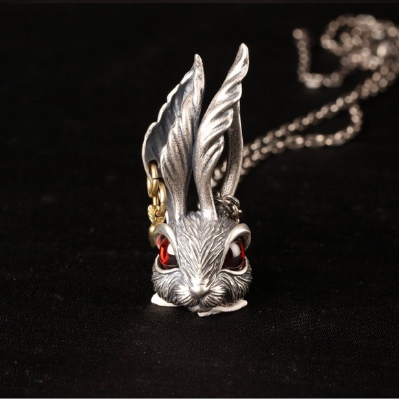 Men's and Women's Cool Gothic Rock Rabbit Necklace - Picture 3 of 8